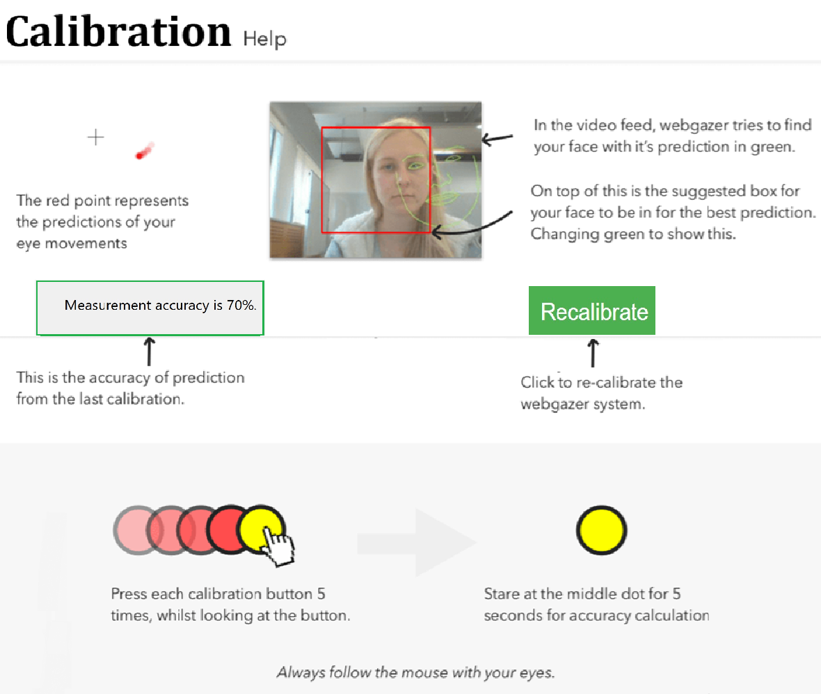 webgazer demo instructions